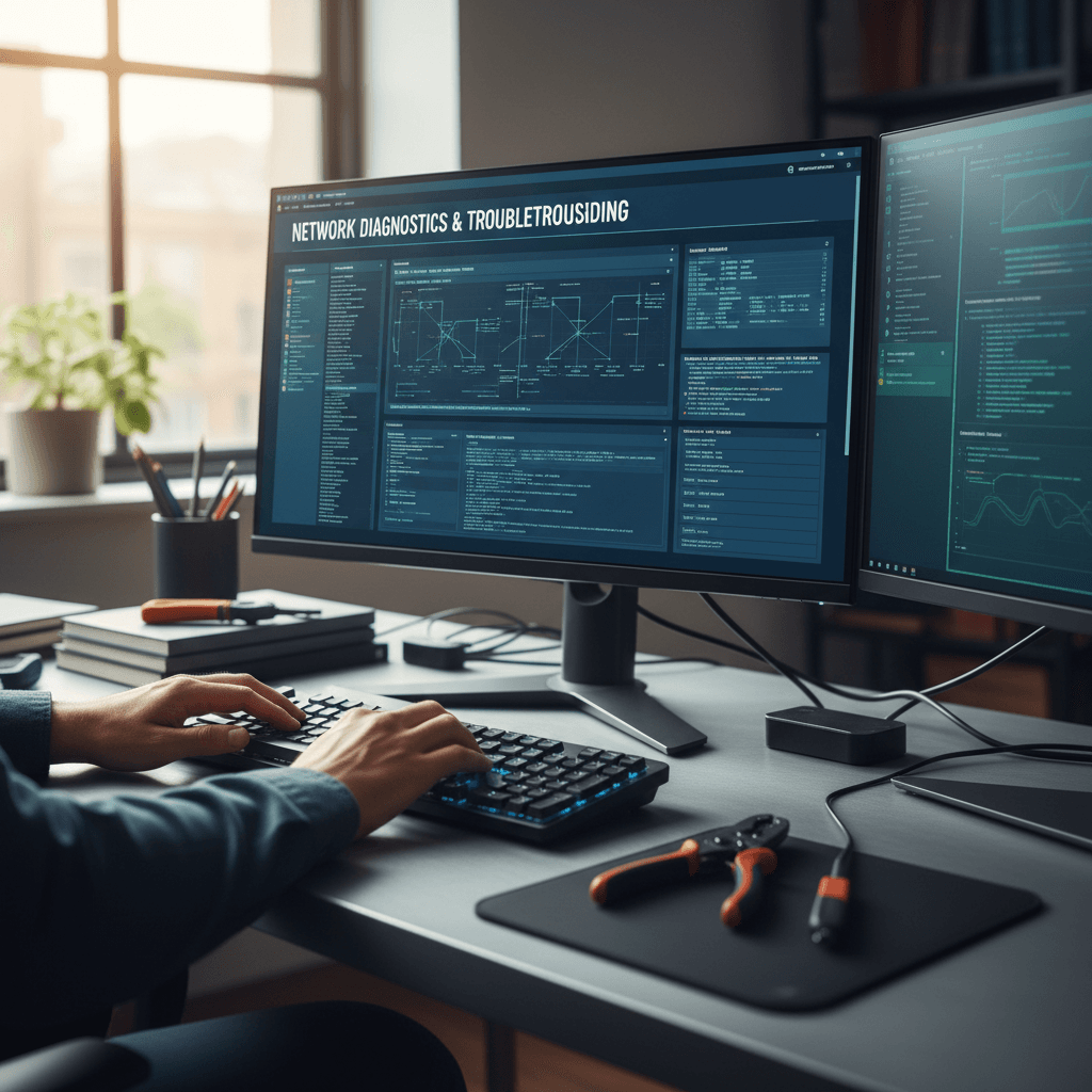 IT technician working on a computer